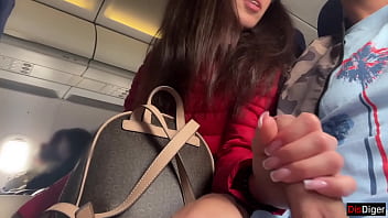 Exposed And Stroking My Hard Cock In Plain Sight On A Crowded Flight