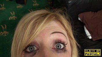 A Filthy Little Cumslut Gets Her Ass Beat While Choking On A Fat Cock