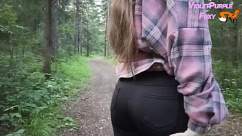 Bare And Exposed: A Risky Forest Fuck In The Open