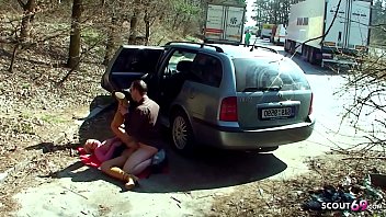 Teen Gets Bent Over And Pounded Raw On The Street Parking Spot By A Horny Client
