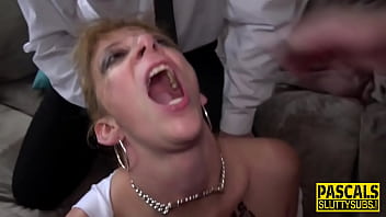 Obedient Slut With Huge Tits Eagerly Sucks Cock