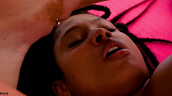 Tiny Blonde Dominates And Destroys Strong Mulatto Babe In A Wild Lesbian Sex Battle