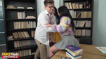 Study Room Threesome: Petite Babes Daphne Klyde And Maria Wars Get Drenched In Cum And Squirting Orgasms