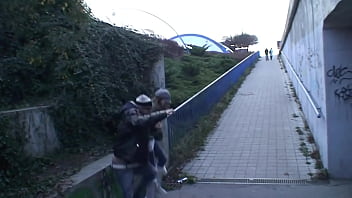 Railway Station Rendezvous: Young Couple’s Public Fuck