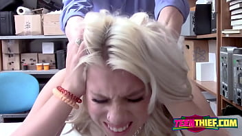 Desperate Blonde Teen Slut Submits To Security Guard’s Hard Cock