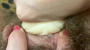 Monster Clit Masturbation: Fucking My Hairy Cunt With Fetish Toys