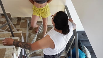Fucking On The Recession Staircase With A Hot Older Woman
