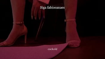 Hotwife Flaunting Her High Heels And Thigh-highs For Her Cuckold, Indulging His Foot Fetish.