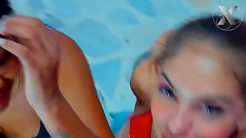 Two Sloppy Mouths Worshiping A Massive Shaft