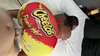 White Dude Pounds A Black Babe’s Fat Ass Through A Hole In Her Skin-tight Yoga Pants