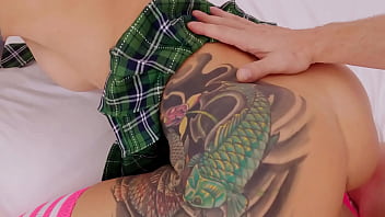 Saucy Russian Ginger In Thigh-highs Gets Her Sweet Pussy Pounded Hard
