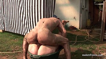 Slim Amateur Brunette Takes Rough Anal Pounding And Gets Blasted Outdoors On A Filthy French Farm