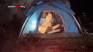 Passionate Asian Lovers Sneak Steamy Tent Sex While The Rest Of The Camp Sleeps
