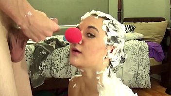 Wet And Messy Slut Gets Face-fucked And Painted With Cum