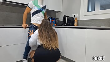 The Horny Boss Caught His Thick Secretary In The Kitchen And She Paid For His Services In Full, Taking His Hard Cock Deep In Her Tight Ass.