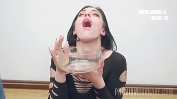 Sabrina Ice Gulps Down Fifty Massive Loads In A Premium Bukkake Feast