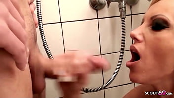 German Mom Deflowers Step-son In The Shower