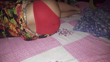 Desi Housewife’s Red Panties And Creamy Thighs