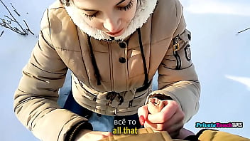 Step-sister’s Wild Russian Mouth In The Open Air Drives Me Insane