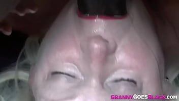 Aged And Experienced Granny Deepthroats Massive Black Cock