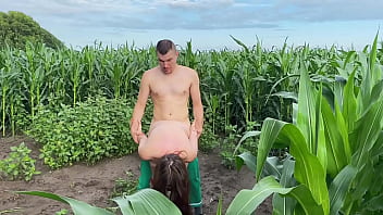 Roughly Railing A Hot, Whimpering Slut In A Public Cornfield
