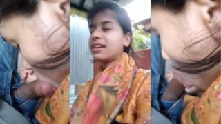 Video Seks Luar Ruangan Gadis 18 Tahun Menghisap Kontol