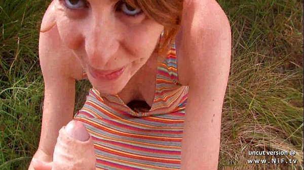Amateur French Ginger Slut Gets Her Ass Pounded And Ends Up With Cum In Her Mouth Outdoors