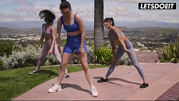 Bare And Bent: A Sweaty Sapphic Triangle Unfolds