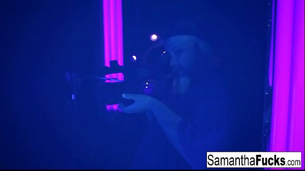 Samantha Saint’s Glowing Solo: A Black Light Climax