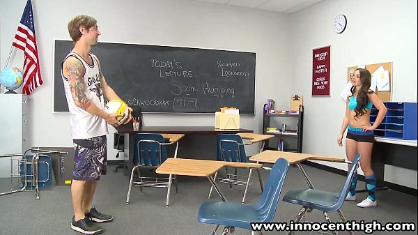 Naughty Volleyball Player With Perky Ink And A Tight Uniform Gets A Hard Lesson In The Classroom