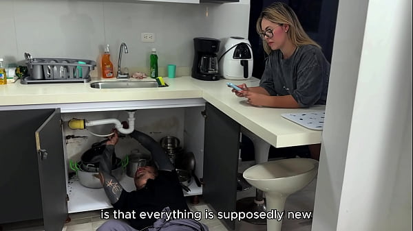 Juliana Rose Gets Railed By The Plumber As Her Cuck Boyfriend Listens On The Phone
