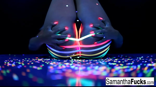Samantha Saint’s Glowing Solo: A Black Light Climax