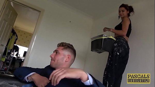 Redheaded Submissive Slut In A Collar: A Wild Threesome Domination Scene