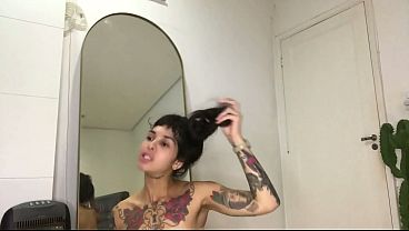 Uncensored Extended Video: Hairy Armpit Beauty Strips, Teases, And Stretches In Provocative Yoga Session