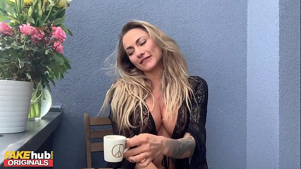 Sizzling Blonde Michaela Isizzu Pleasures Herself On The Balcony