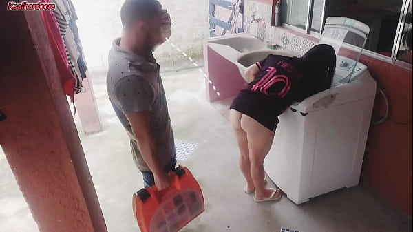 Married Housewife Pays The Washing Machine Repairman With Her Ass While Her Cuckold Husband Is Away