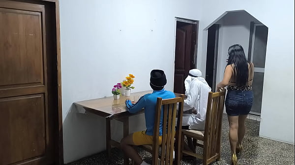 Latin Lover And Arab Ally Unleash Wild Desires On Colombian Business Trip, Seductive Server Ravished By Passionate Caballero