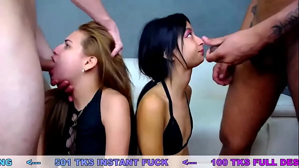 Thirsty Latina Sluts Slobber All Over Her Gagging Throat