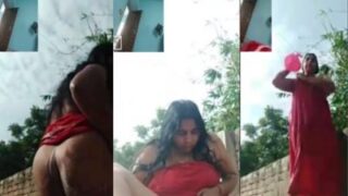 Bidadari Desi Telanjang Mandi Di Alam Terbuka Lalu Memuaskan Nafsu Lewat Panggilan Video Panas