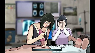 Konoha’s Hottest Moms: Shizune’s Skilled Handjob As Shy Hinata Watches
