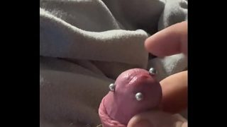 Solo Bdsm Man’s Massive Piercing Unleashes First Explosive Cumshot