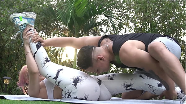 Hot Yoga Session Turns Steamy As Coach Bangs A Fiery Blonde