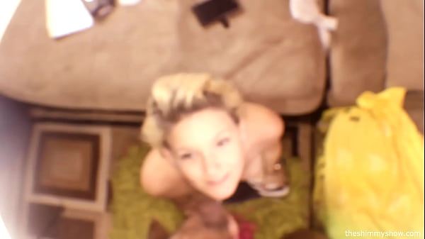 Tiny Blonde Slut With Huge Tits Worships A Big Black Cock Until She Gets A Mouthful Of Cum
