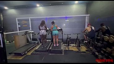 Two Hot Babes Getting Nailed At The Gym