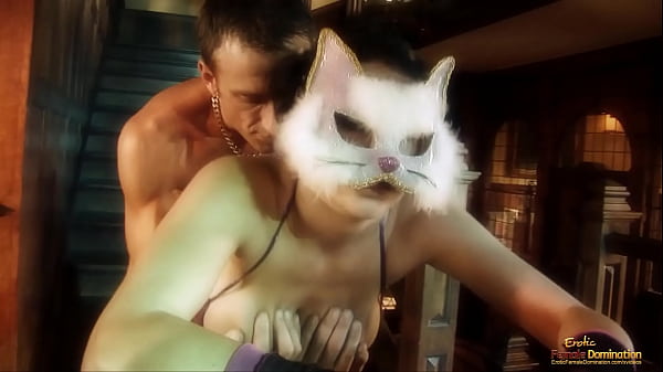 Masked Slut In Sheer Black Stockings Gets Stretched By A Massive Cock