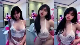 Check Out Miss Bintang In That Tight White Lingerie, Making Every Guy Drool.