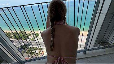 Fuck Me On The Balcony While My Slutty Step-sister Ignores The Dirty House—she Just Wants To Get Railed In Front Of Everyone, And The Neighbors Got A Full Show.
