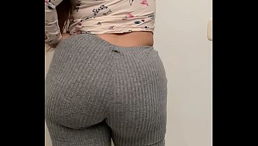 My Hot Milf Stepmom Cleaning And Bouncing Her Fat Ass In Yoga Pants.