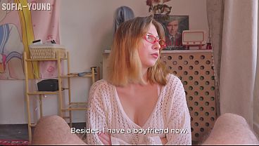 Russian Redhead Stepsis Blows Dick On The Phone While Her Boyfriend Listens