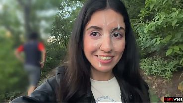 Crazy Public Park Cumwalk With Tons Of People Watching – Public Blowjob, Flashing Upskirt Action